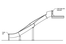 Stainless Steel Dry Slide Model SS-A1012 plan view