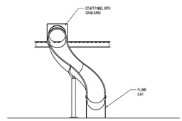 Stainless Steel Dry Slide Model SS-A1012 plan view