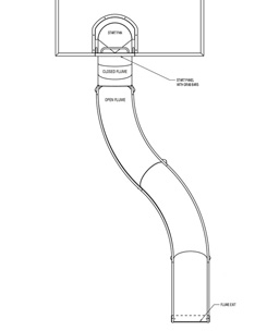 Stainless Steel Dry Slide Model SS-A1012 plan view