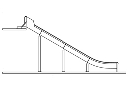 Stainless Steel Dry Slide Model SS-A1013 plan view