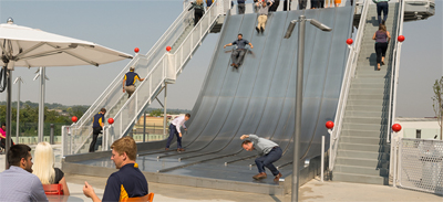 Eight-Lane Stainless Steel Outdoor Slide SS-1015