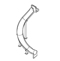 Stainless Steel Dry Slide Model SS-A1016 plan view