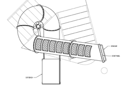 Stainless Steel Slide with Clear Skylights Model SS-A1017 plan view