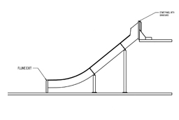 Stainless Steel Dry Slide Model SS-A1021 plan view