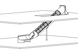 Stainless Steel Slide with Clear Top Model SS-A1035