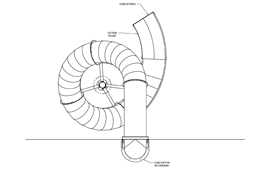 Outdoor Stainless Steel Slide Model SS-A1037 plan view