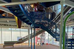 Stainless Steel Slide with Clear Top Model SS-A1038