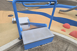 Stainless Steel Embankment Slide Model SS-EMS0603-TBM with ADA Dignity Landing Platform
