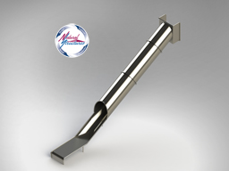 Stainless Steel Tunnel Playground Slide Model SS-P1010T - surface mount