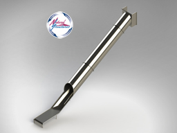Stainless Steel Tunnel Playground Slide Model SS-P1012T - surface mount