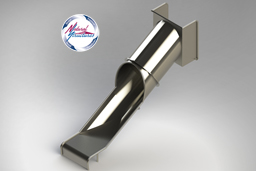 Stainless Steel Tunnel Playground Slide Model SS-P104T - surface mount