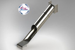 Stainless Steel Tunnel Playground Slide Model SS-P107T - surface mount