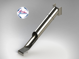 Stainless Steel Tunnel Playground Slide Model SS-P108T - surface mount