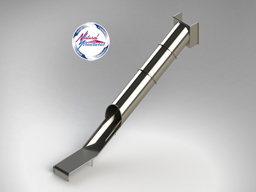 Stainless Steel Tunnel Playground Slide Model SS-P109T - surface mount