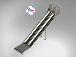 Double Stainless Steel Playground Slide Model SS-P2010 - surface mount