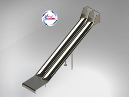 Double Stainless Steel Playground Slide Model SS-P2011 - surface mount