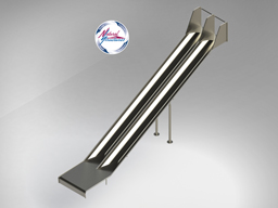Double Stainless Steel Playground Slide Model SS-P2012 - surface mount