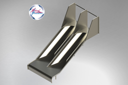 Double Stainless Steel Playground Slide Model SS-P204 - surface mount