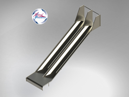 Double Stainless Steel Playground Slide Model SS-P208 - surface mount