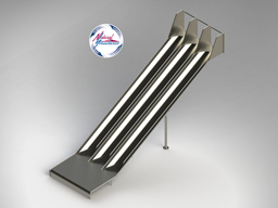 Triple Stainless Steel Playground Slide Model SSS-P3011 - surface mount