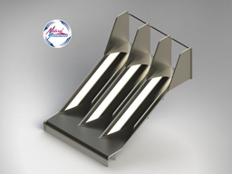 Triple Stainless Steel Playground Slide Model SS-P304 - surface mount