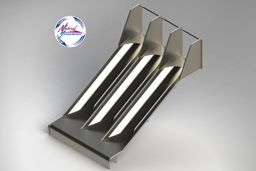 Triple Stainless Steel Playground Slide Model SS-P305 - surface mount
